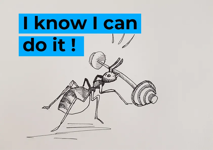 Ant lifting weights
